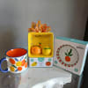 Orange-tastic gift set, featuring all the orange themed-decor your heart desires. Includes
