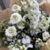 Extra large hand tied bouquet, with a mix of beautiful white flowers