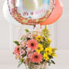 Celebrate the arrival of the new baby girl with this handled whitewash