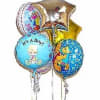 A balloon bouquet with 6 Baby Boy Mylars is an excellent way