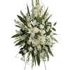 This beautiful spray includes white hydrangea, white roses, white oriental lilies, white