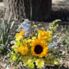 A bright and sunny arrangement designed to radiate warmth and happiness. Bold