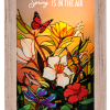 This cute little plaque stands 5 in tall and lights up. Perfect