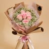 The Charming Pink Rose Bouquet showcases 6 fresh pink roses paired with