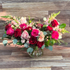 A grand combination of 2 dozen red, light pink and hot pink