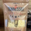 A bag of Sherman’s Tennessee hot crackers on a wooden surface.