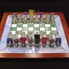 A luminous stained-glass chessboard makes for an unforgettable gift that feels handcrafted