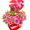 A sensory masterpiece for Mom. This stunning red heart-shaped box features a