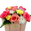 A vibrant and joyful masterpiece. This stylish pink purse box is blooming