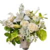 Anthurium, Lily, Roses, Cara Lilies with greenery in a vase
