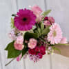 Pink and magenta mixed bouquet with gerbera daisies and roses