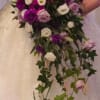 This cascading bridal bouquet is a statement piece designed for elegant weddings