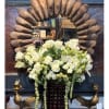 White Roses, White Lilies and sophisticated greenery arranged in a LARGE stunning