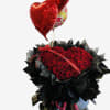 66 steams roses （ color optional.Please schedule order ahead.)
Comes with 3pc Heart