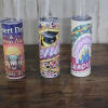 Stainless Steel cups with lids and straws.  These have been designed