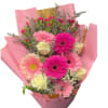 Beautiful bouquet with Gerber mini carnation and white roses 