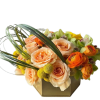 Citrus Bloom Luxe is a sophisticated floral arrangement designed with rich color