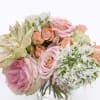 A gentle layering of blush, peach, and soft green, Soft Devotion carries