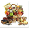 Overflowing with luscious fruits and other gourmet delicacies, this signature fruit basket