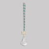 Hanging beaded ornament with gold dragonfly and clear crystal prism