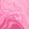 Pink marbled background with the words Pink Color Palette