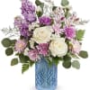 Delight Mom with the Blue Bliss Bouquet, a fresh mix of white
