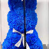 Blue teddy bear rose bouquet.

colors: Blue

_Crafted with premium red faux roses.
_16"/11" Teddy