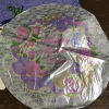 Round Mother's Day balloon with pink and purple floral print