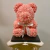 Blue teddy bear rose bouquet.

colors: Blue

_Crafted with premium red faux roses.
_16"/11" Teddy