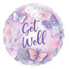 Round lavender balloon with butterflies and 