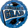 Honor the graduate in bold style with this striking blue "Congrats Grad"