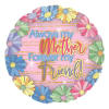 A standard sized mylar balloon in pink and floral that reads "Always