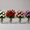 Hermoso arreglo 12 rosas frescas cuidadosamente seleccionadas,presentadas en un elegante jarron de