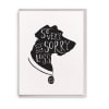 Sympathy card for the passing a loved dog. 
Blank Inside 
Hand-lettered Design
Letterpress