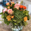 this beautiful arrangement is to brighten that special someones day. 