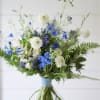 Our Seaside Petals bouquet is mix of sea colors and flowers accented