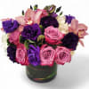 Experience the captivating beauty of our "Twilight Harmony" Orchid &amp; Rose Arrangement