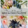 Pastel bouquet with pink roses, white blooms, and blue thistle-like flowers
