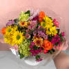 Our Bright &amp; Cheerful Wrapped Bouquet features a bright blend of vibrant
