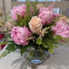 Limited Special - peonies and roses designed in a glass bowl