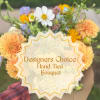Full and lush seasonal flowers are mixed with airy and organic elements