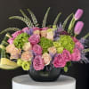 A modern arrangement designed with vibrant color and clean structure, creating a