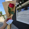 A single long-stem red rose makes a quietly powerful Mother's Day bouquet-a