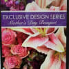Pink roses and lilies in a Mother's Day bouquet