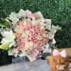 ramo buchon 50 count rose with lilys eucalyptus alstromria rim