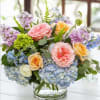 Soft, airy pastels make a joyful first impression-perfect as a birthday bouquet