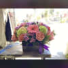 Beautiful mix of roses and gerveras and daisies plus other flowers. Some