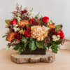 Product Information
color; Peachy, Red, Burgundy &amp;green
blooms: Hydrangeas, Rosses, Chrysanthemums, Stock, Alstroemeria, And
