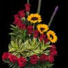 Roses and sunflowers and others 