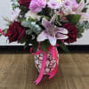 Mix flowers  in barro vase 